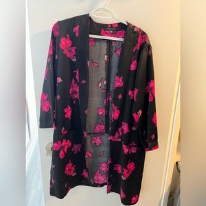 Long kimono blazer sweater